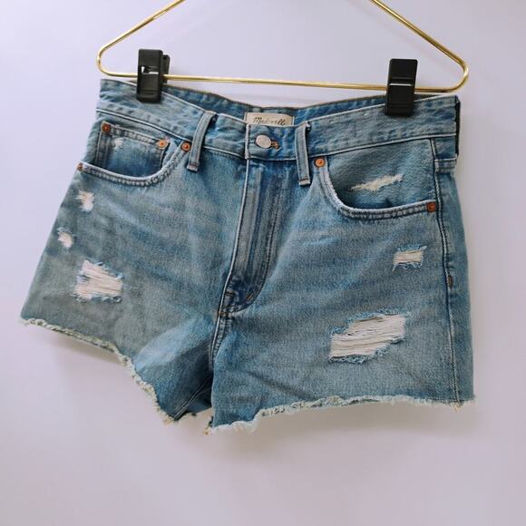 Madewell Relaxed Denim Shorts in Renfield Wash: Destructed Edition high waisted - Picture 14 of 16